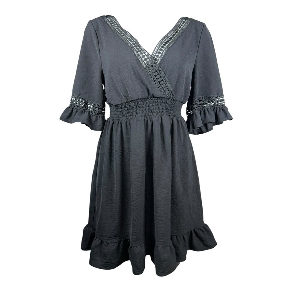 ALMOST FAMOUS Elegant Black Women's Dress Size M - Picture 2 of 5
